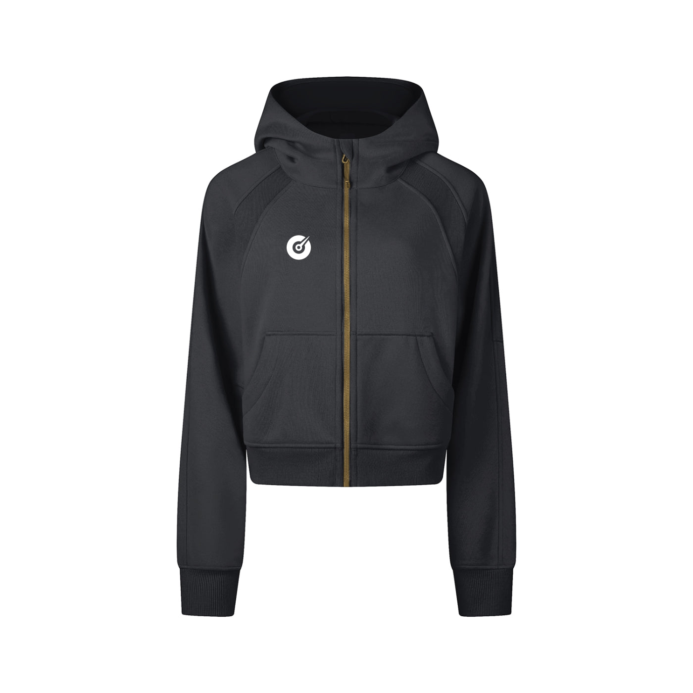 The Dial Cropped Zip-Through Hoodie