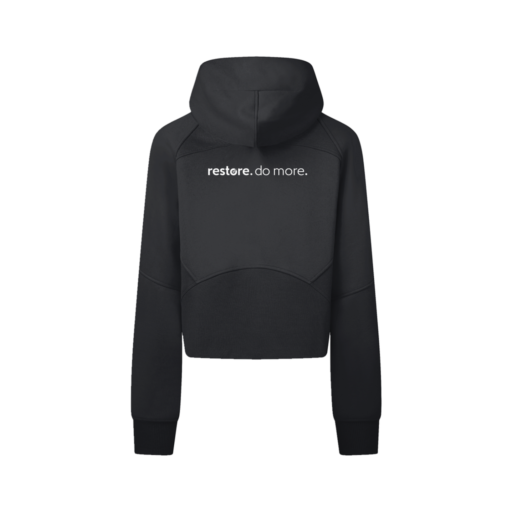 The Dial Cropped Zip-Through Hoodie