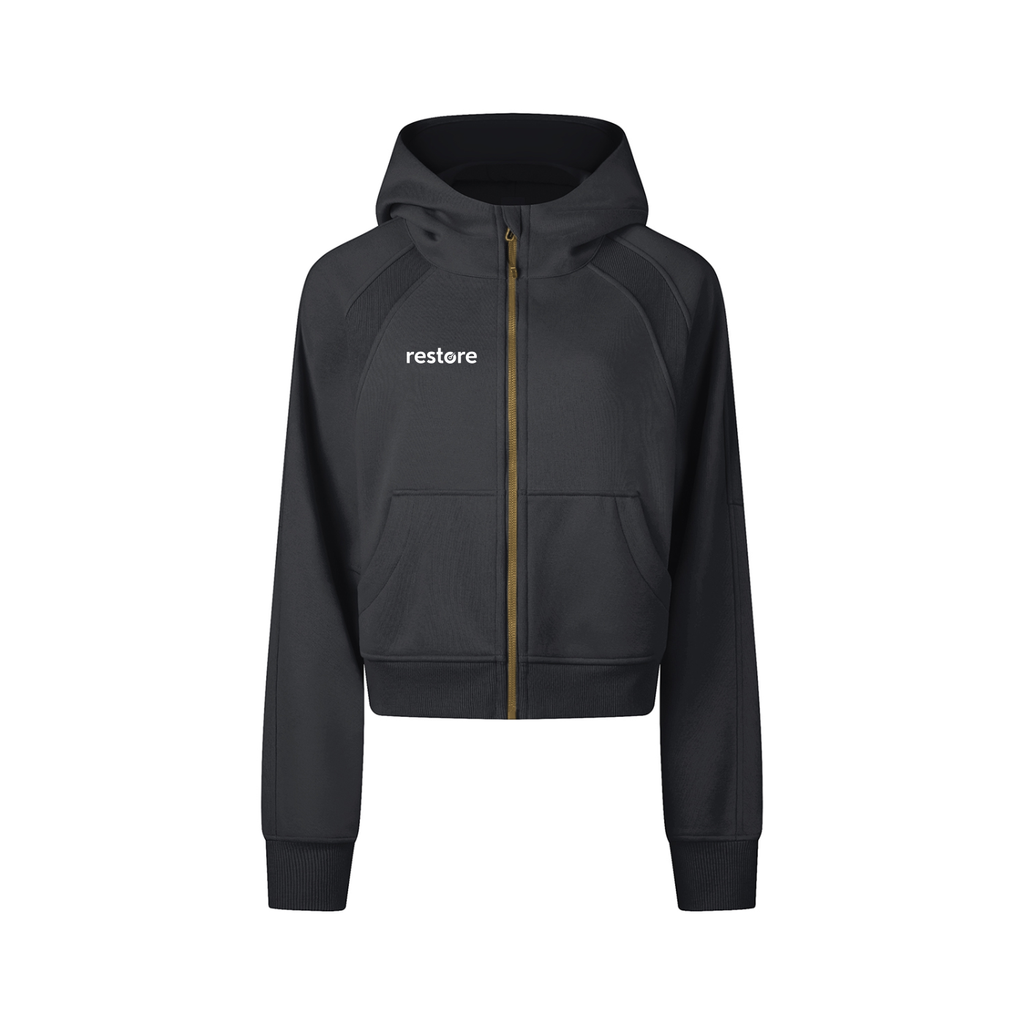 The Restore Cropped Zip-Through Hoodie