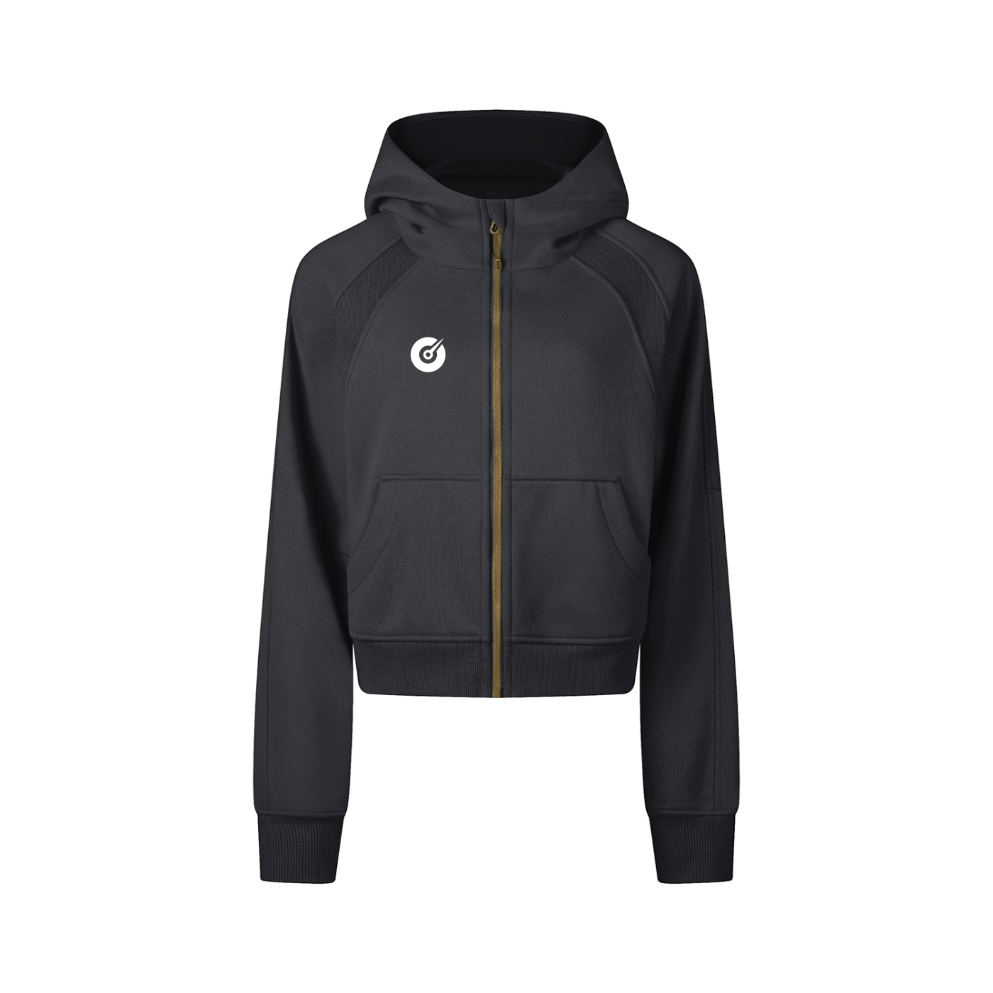 The Dial Cropped Zip-Through Hoodie