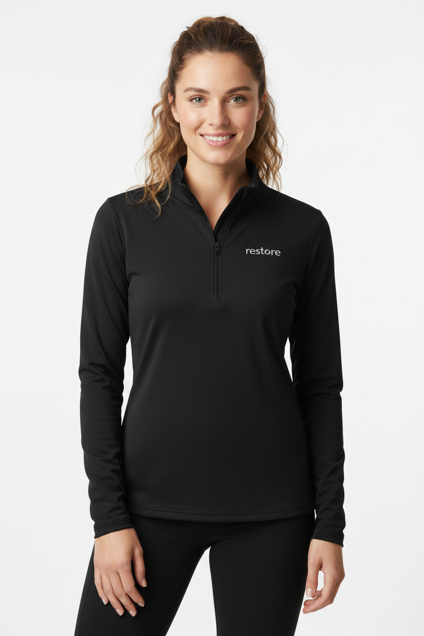 Black Quarter Zip - Studio Forward