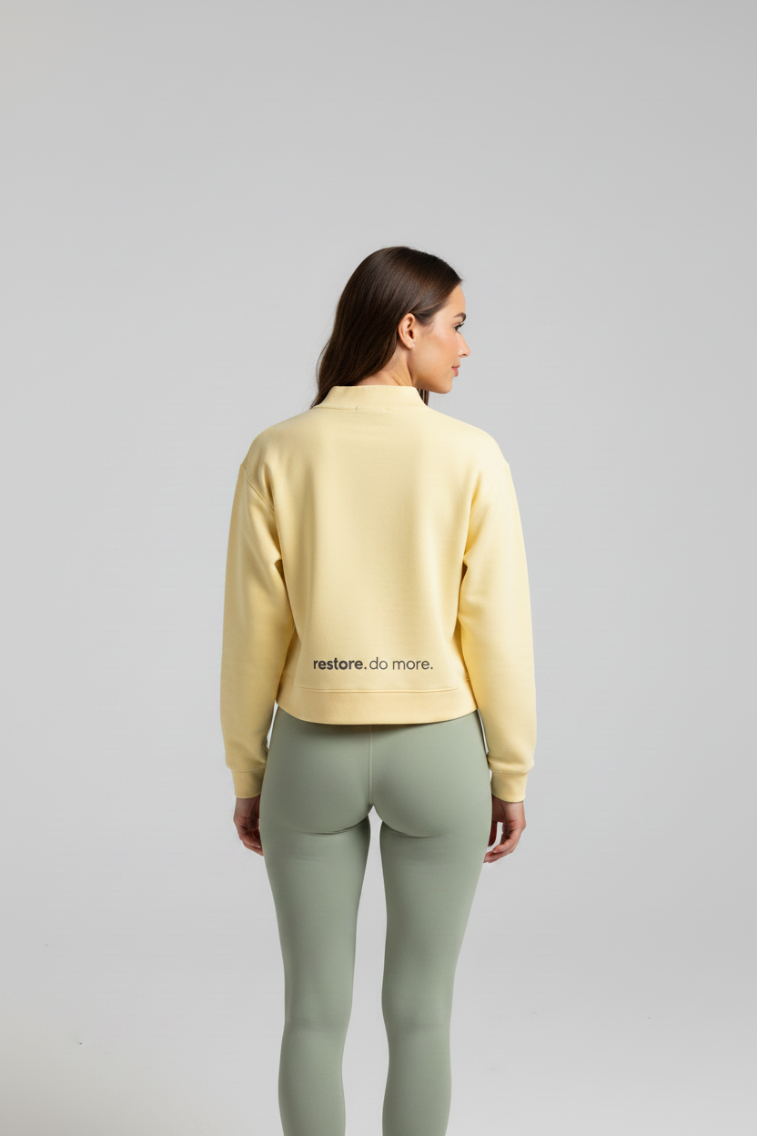 Drip GLOW Sweatshirt Back - Yellow with Leggings