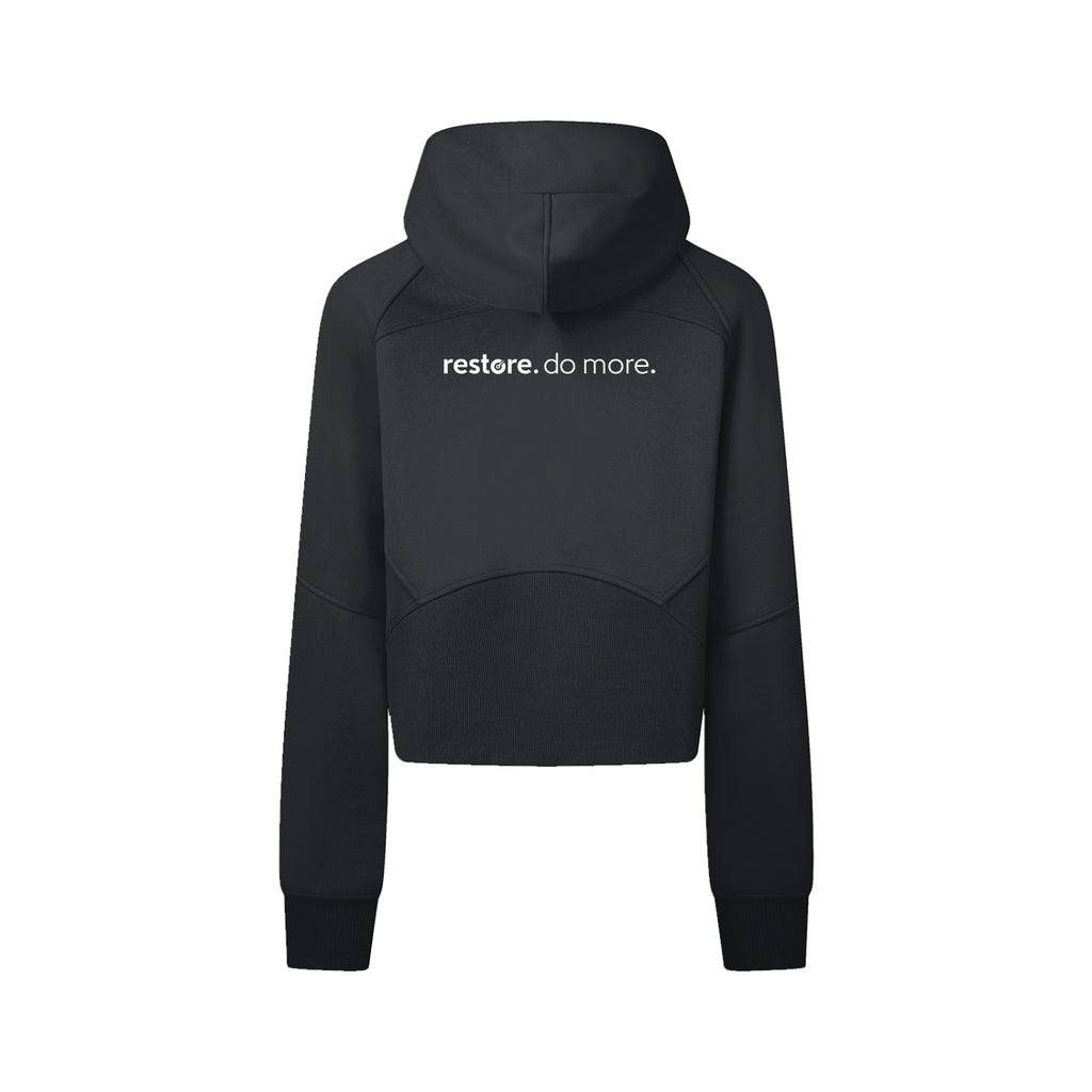 The Dial Cropped Zip-Through Hoodie