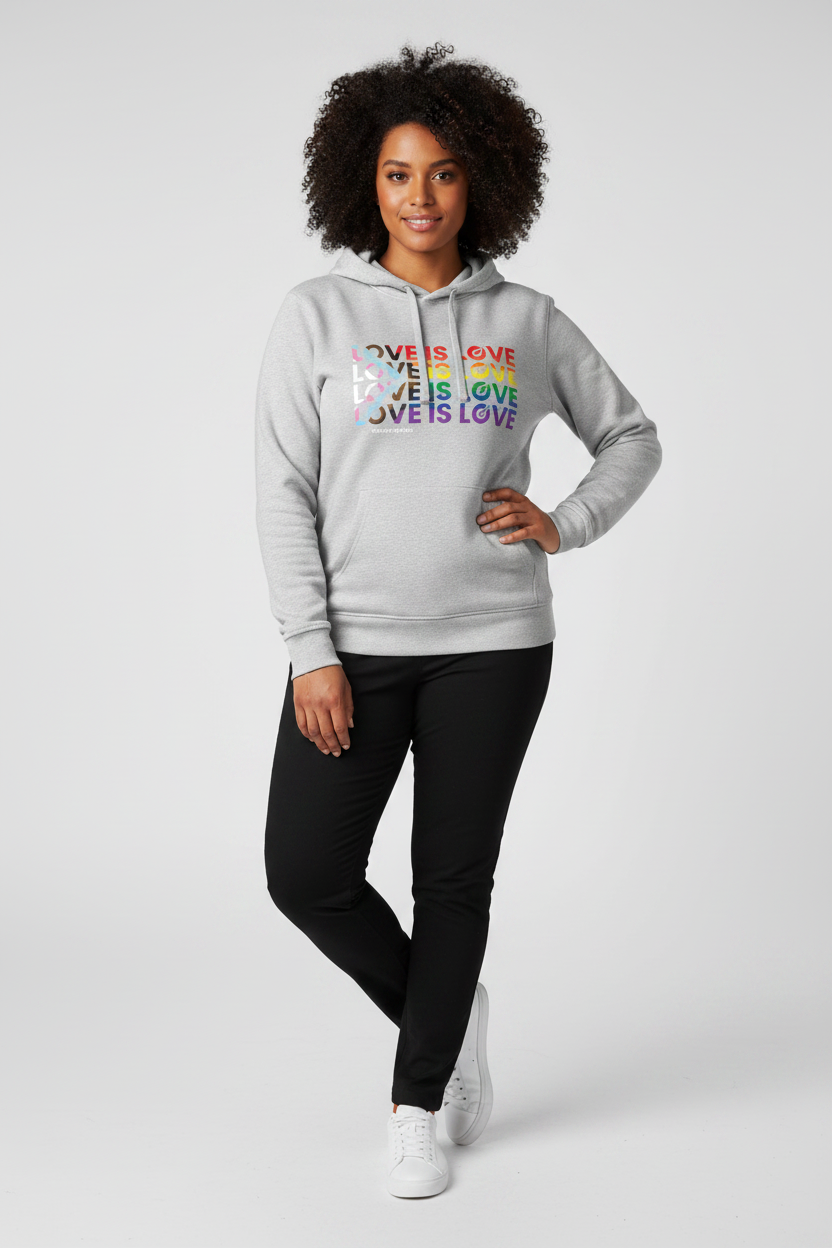 Love Is Love Hoodie - Female Model 2