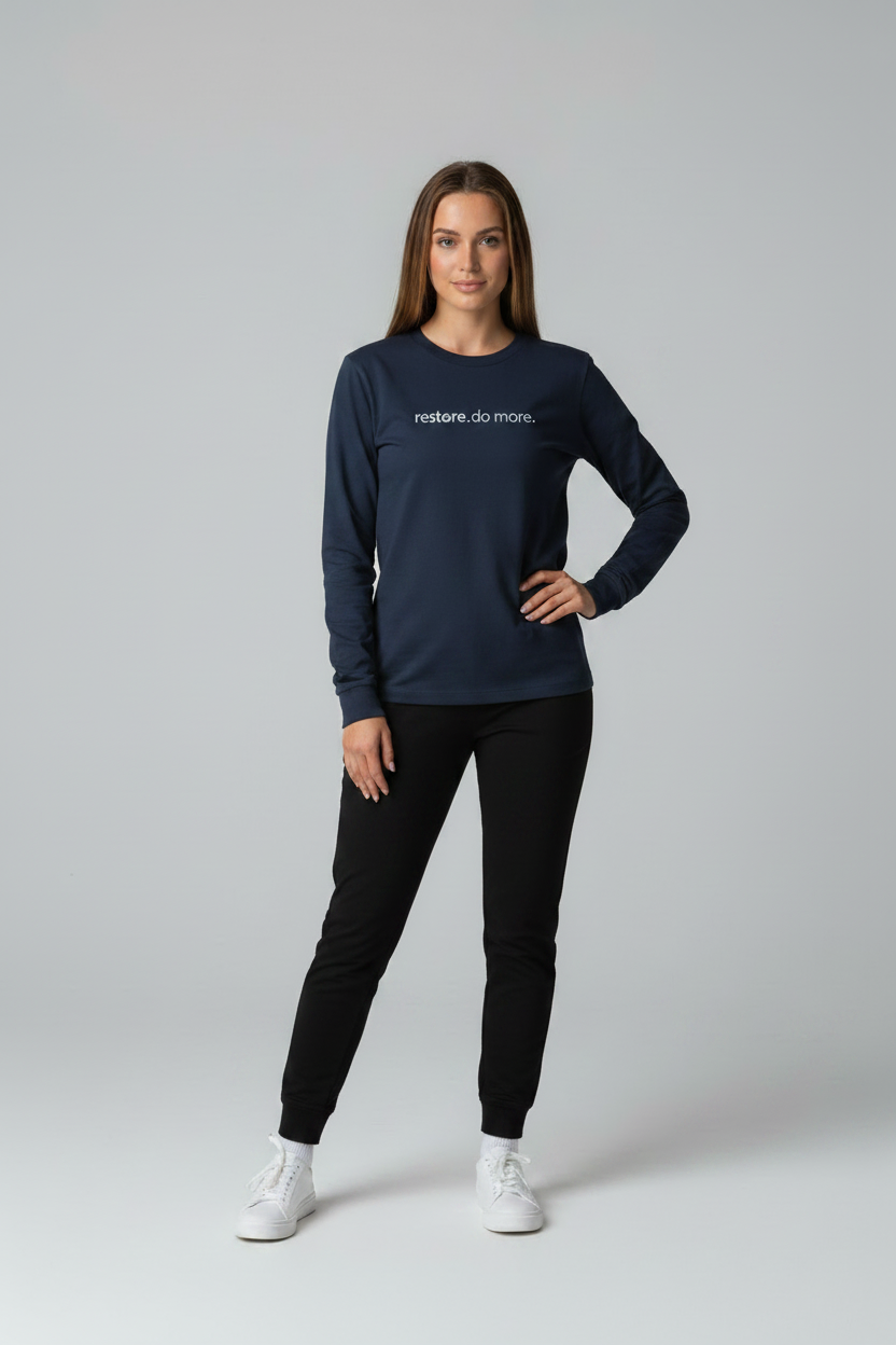 Navy Long Sleeve - Female Front Joggers