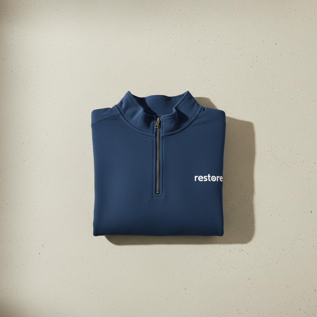Navy Quarter Zip - Folded