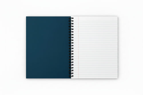 Notebook Interior Mockup - Blank Lined Pages