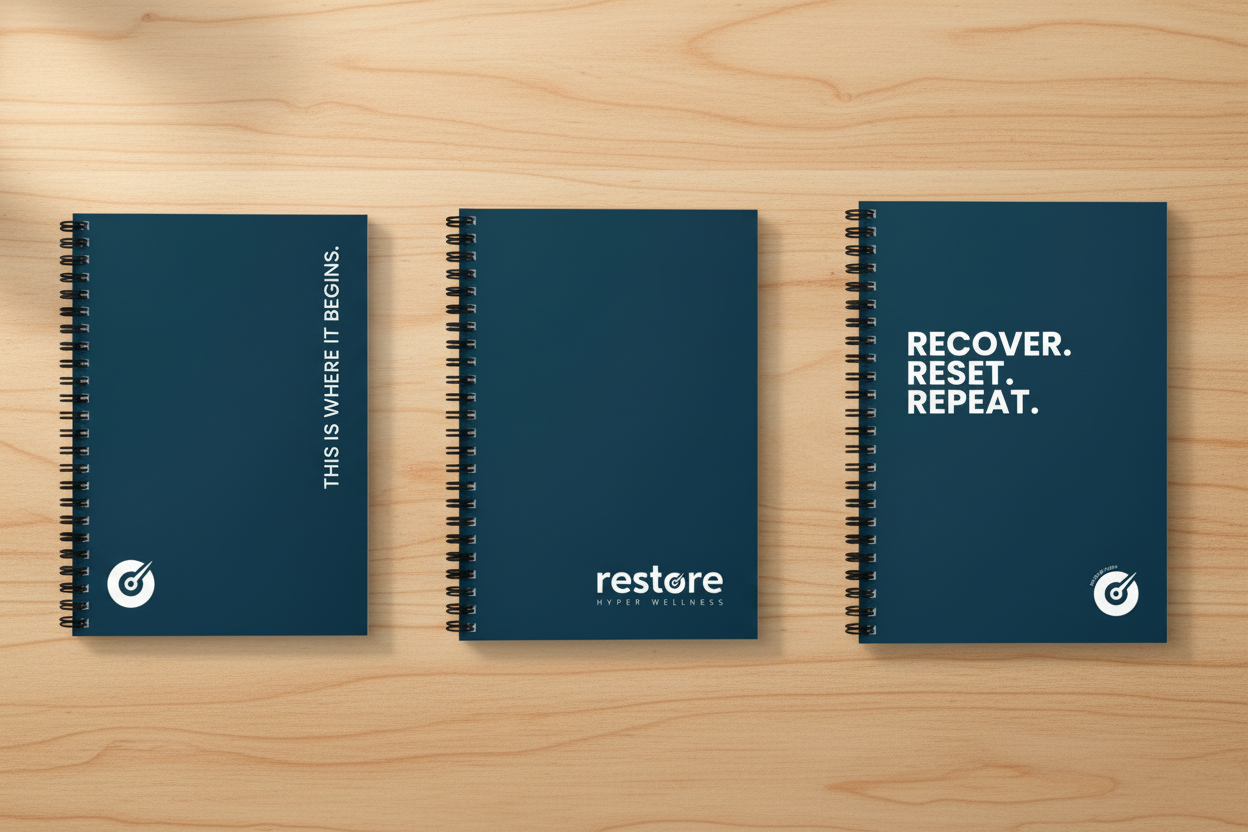 Restore Notebooks - Tabletop Scene